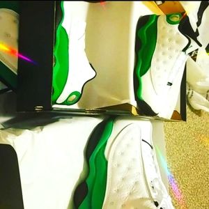 Jordan retro 13 white and green new